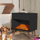 Mesa De Cabeceira Retrô Pet Com Gaveta Jb 1919 - Preto - Loja