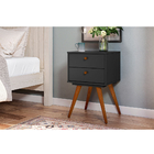 Mesa De Cabeceira Retrô Plus 2 Gv Preta