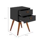 Mesa De Cabeceira Retrô Plus 2 Gv Preta