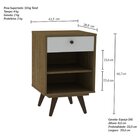 Mesa de Cabeceira Retrô Plus - Olivar - Rustik carvalho / Bra