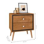 Mesa De Cabeceira Retro Porto Naturalle Preto Fosco