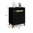 Mesa De Cabeceira Retro Preto Austria