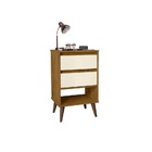 Mesa De Cabeceira Retrô Taurus Freijó/off White – Ej Móveis