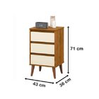 Mesa De Cabeceira Retro Wood Freijó C/ Off White – Ej Móveis