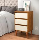 Mesa De Cabeceira Retro Wood Freijó C/ Off White – Ej Móveis