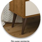 Mesa De Cabeceira Retrô Wood New Freijó/off White–ej Móveis