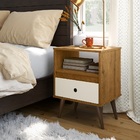 Mesa De Cabeceira Retrô Wood New Freijó/off White–ej Móveis