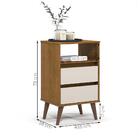 Mesa De Cabeceira Roma Quarto Com 2 Gavetas
