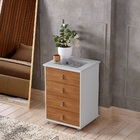 Mesa De Cabeceira Rossi Br/nature 4 Gavetas Sendo 1 Colmeia