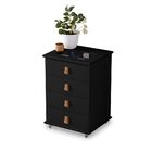 Mesa De Cabeceira Rossi Com Porta Joia E Puxadores Moderno- P