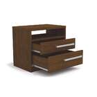 Mesa de Cabeceira S302 2 Gavetas Branco Kappesberg Jacarandá