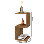 Mesa De Cabeceira S/z Com Nichos Amêndoa