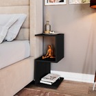 Mesa De Cabeceira S/z Preto 100% Mdf Moderno