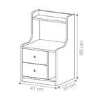 Mesa De Cabeceira Salinas Freijó Off White