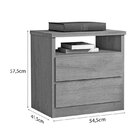 Mesa de Cabeceira San Marino 2 Gavetas – Made Marcs - Amendoa