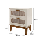 Mesa De Cabeceira Santorini 45cm Luxo E Praticidade Branco