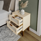 Mesa De Cabeceira Santorini 45cm Luxo E Praticidade Branco