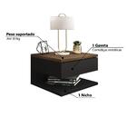 Mesa De Cabeceira Seattle 1 Gaveta E 1 Prateleira - Preto/cas