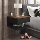 Mesa De Cabeceira Seattle 1 Gaveta E 1 Prateleira - Preto/cas