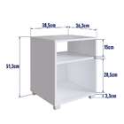 Mesa De Cabeceira Siena Branca