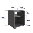 Mesa De Cabeceira Siena Grafite