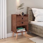 Mesa de Cabeceira Simples Quarto Decorado Mesinha Canto Com G