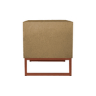 Mesa De Cabeceira Slim Freijó 1 Gaveta S/ Puxador Base Metáli