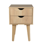 Mesa De Cabeceira Smile 02 Gavetas Castanho - D'rossi