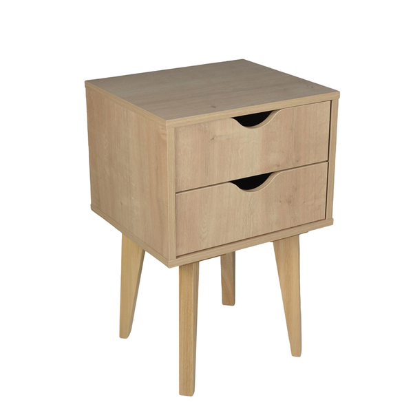 Mesa De Cabeceira Smile 02 Gavetas Castanho - D'rossi