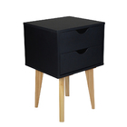 Mesa De Cabeceira Smile 02 Gavetas Preto - D'rossi