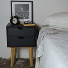 Mesa De Cabeceira Smile 02 Gavetas Preto - D'rossi