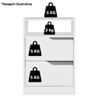 Mesa De Cabeceira Sole 2 Gavetas Flex - Móveis Albatroz