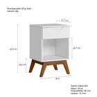 Mesa De Cabeceira Solteiro Retrô 1 Gaveta Alpi Grafite/jatobá