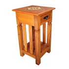 Mesa De Cabeceira Stamps Em Madeira De Demolição - Cód 1303