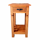 Mesa De Cabeceira Stamps Em Madeira De Demolição - Cód 1303