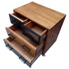 Mesa De Cabeceira Stark - Ferro em Preto Eletrostático e Made