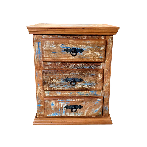 Mesa De Cabeceira Station Em Madeira De Demolição - Cód 62