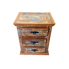 Mesa De Cabeceira Station Em Madeira De Demolição - Cód 62