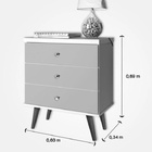 Mesa De Cabeceira Status 3 Gav Off White