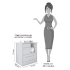 Mesa de Cabeceira Stilo Com 1 Gaveta, 1 Porta E 1 Nicho - Pre