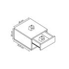 Mesa De Cabeceira Suspensa 1 Gaveta B87 Novam