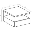 Mesa De Cabeceira Suspensa 1 Gaveta Inferior Preto/freijó