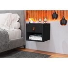 Mesa De Cabeceira Suspensa 1 Gaveta Julia Yescasa Preto