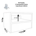 Mesa De Cabeceira Suspensa 1 Gaveta Preta Em Mdf