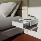 Mesa De Cabeceira Suspensa 1 Gaveta Superior Branco