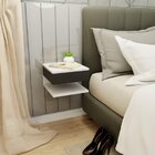 Mesa De Cabeceira Suspensa 1 Gaveta Superior Branco/preto