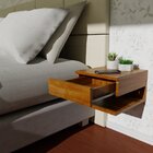 Mesa De Cabeceira Suspensa 1 Gaveta Superior Freijó