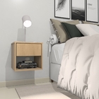 Mesa De Cabeceira Suspensa Com 1 Gaveta E 1 Nicho 100% Mdf Pl