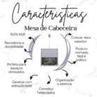 Mesa De Cabeceira Suspensa Com 1 Gaveta E 1 Nicho 100% Mdf Pl