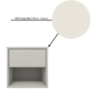 Mesa De Cabeceira Suspensa Com 1 Gaveta E 1 Nicho 100% Mdf Pl